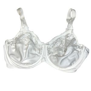 Lilyette Comfort Lace Minimizer White Women’s Bra